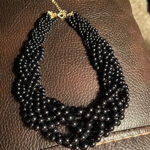 3/$18 Elegant Black Beaded Necklace Lot 209